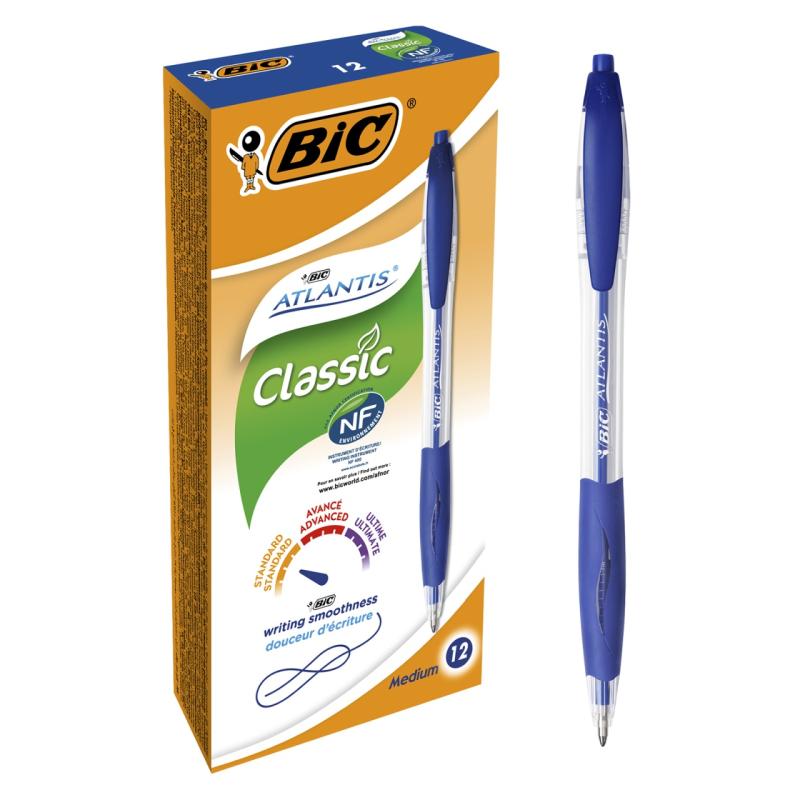 DŁUGOPIS BIC ATLANTIS NIEBIESKI CLASSIC A12