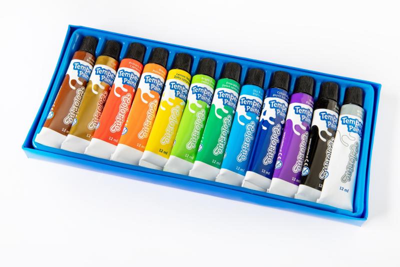 FARBY TEMPERA W TUBACH 12 ML 12 KOL. COLORINO / MINNIE /