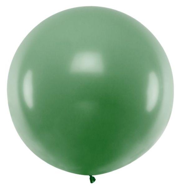 BALON OKRĄGŁY 1M PASTEL DARK GREEN