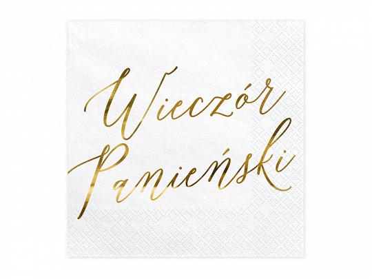 SERWETKI PAP. WIECZÓR PANIEŃSKI BIAŁY