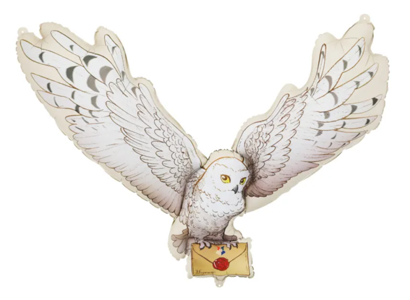 BALON FOLIOWY HARRY POTTER HEDWIGA 112X78CM JASNY KREMOWY