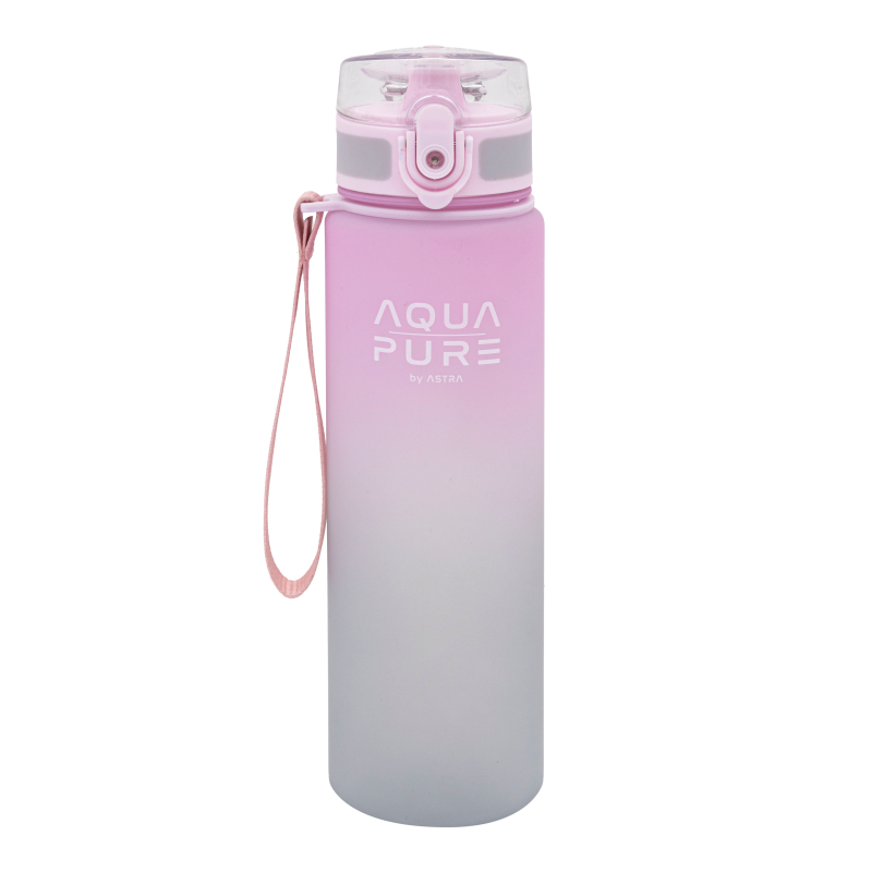 BIDON AQUA PURE BY ASTRA 600ML - PINK/GREY