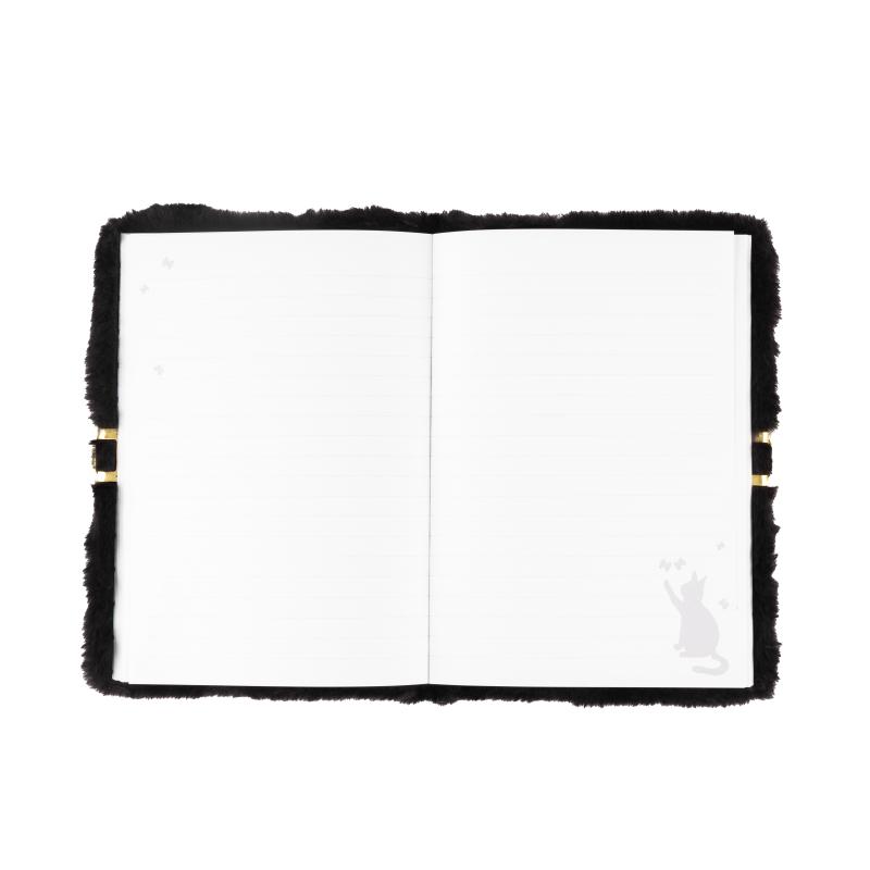 PAMIĘTNIK Z KŁÓDKĄ ASTRAPAP FLUFFY KITTY BLACK A5 96k