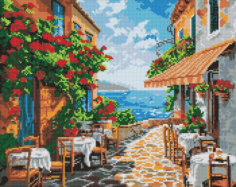 ZESTAW DO MOZAIKI DIAMENTOWEJ BEZ RAMY CICHY ZAKĄTEK 40X50CM