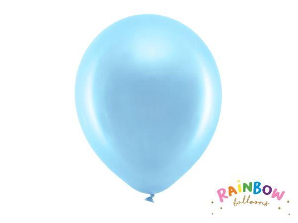 BALONY RAINBOW METAL.NIEB.ŚR.30CM