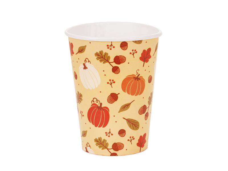 KUBECZKI PAP. DYNIE I ŻOŁĘDZIE 250ML POMARAŃCZOWE A/6