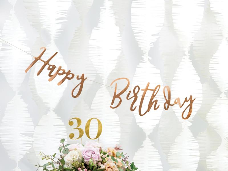 BANER HAPPY BIRTHDAY R.ZŁOTO 62CM