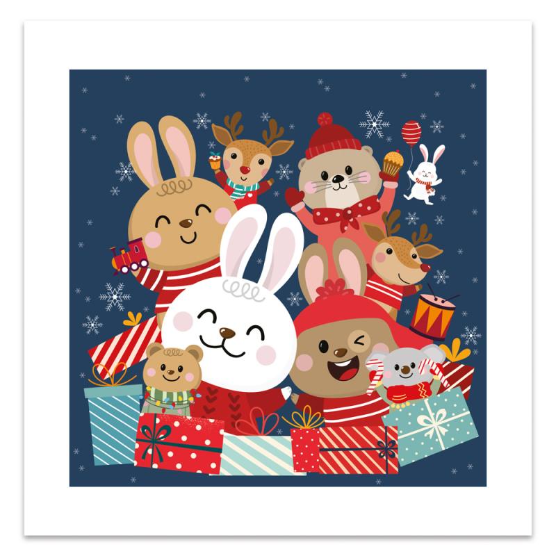 PUZZLE W RAMCE 49 ELEMENTÓW BN HAPPY FRIENDS #ŚWIĘTA