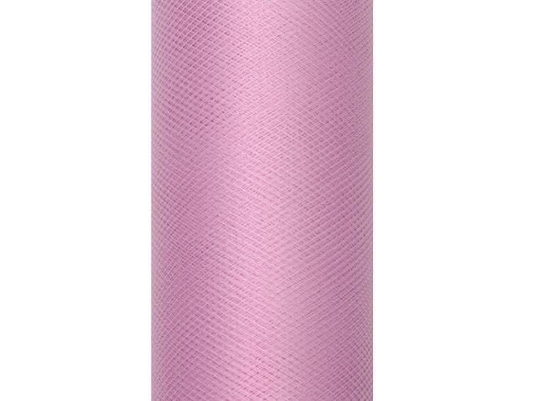 TIUL GŁADKI PUDROWY RÓŻ 0,15X9M