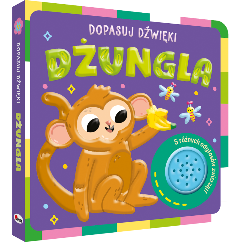 KSIĄŻECZKA DOPASUJ DŹWIĘKI DŻUNGLA