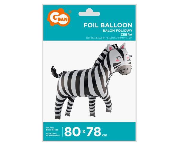 BALON FOLIOWY ZEBRA 80X78CM