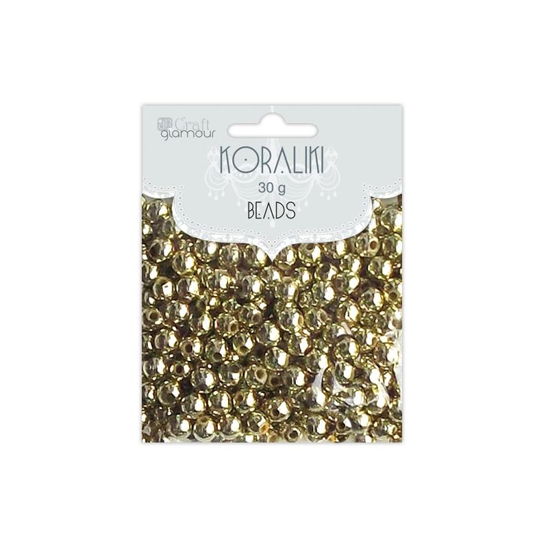 KORALIKI 5MM 40G ZŁOTE