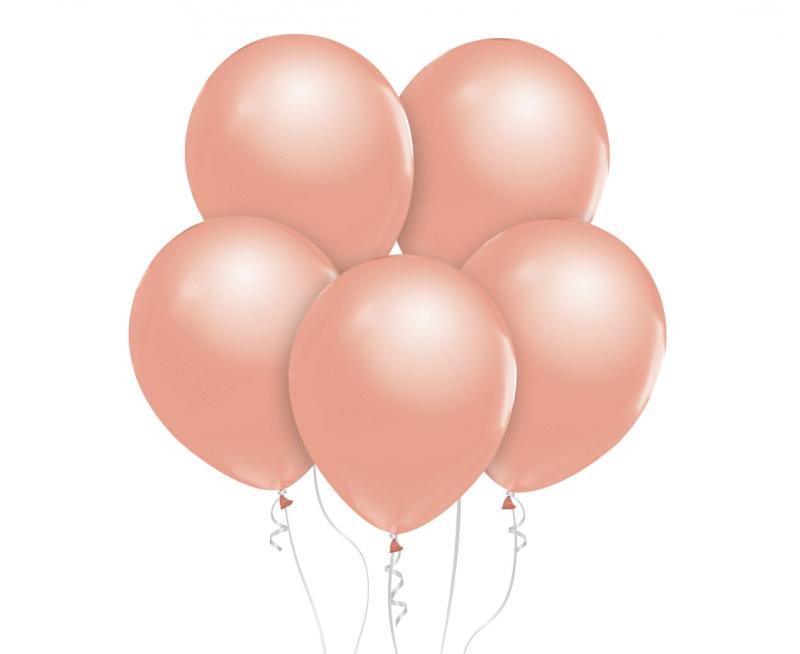 BALONY BEAUTY&CHARM, METALIKI RÓŻOWO-ZŁOTE 12'/ 10 szt.