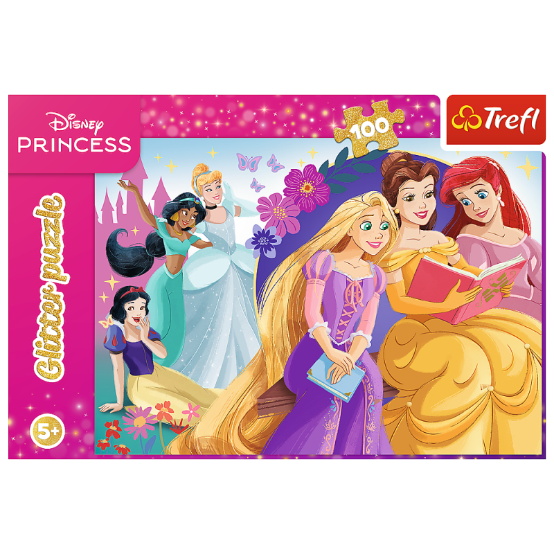 PUZZLE 100 TREFL GLITTER BLASK MAGII PRZYJAŹNI.PRINCESS