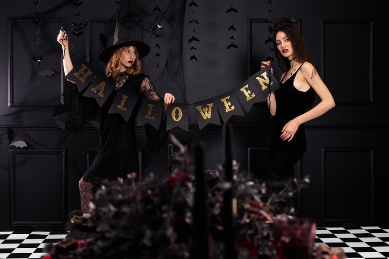 BANER HALLOWEEN CZARNY 20X175CM