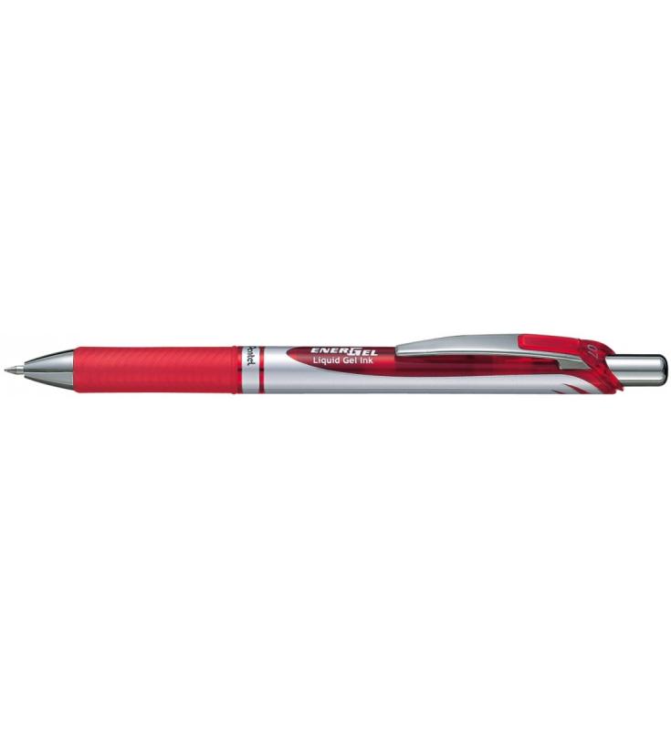 PIÓRO KULKOWE ENERGEL 0,7 MM B/CZERWONE X 12 SZT.+ HERBATA