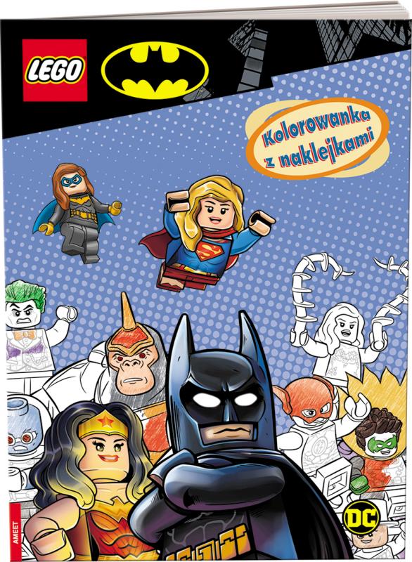 KSIĄŻECZKA LEGO DC COMICS. KOLOROWANKA Z NAKLEJKAMI