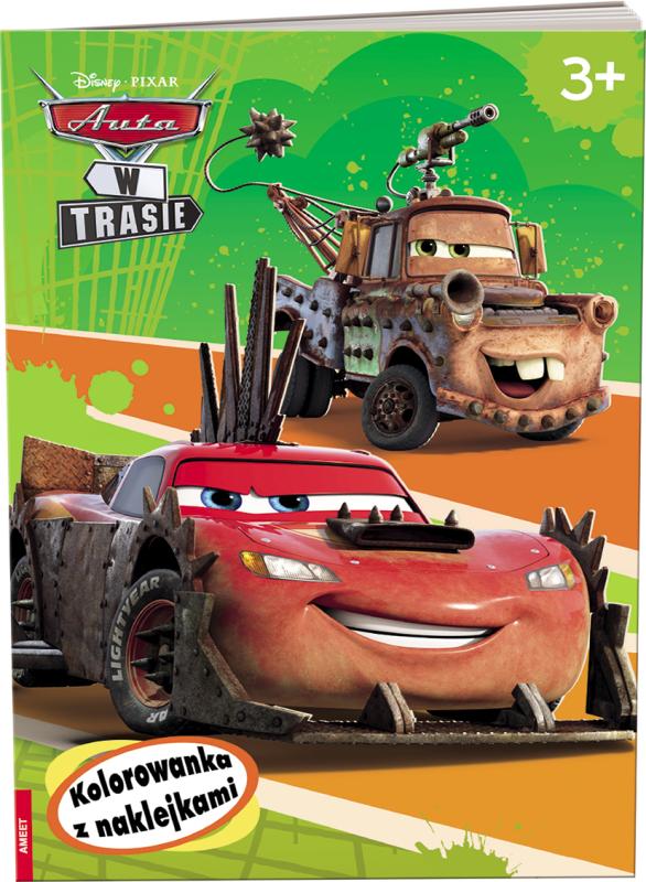 KSIĄŻECZKA DISNEY/PIXAR AUTA W TRASIE KOLOROWANKA Z NAKLEJKAMI