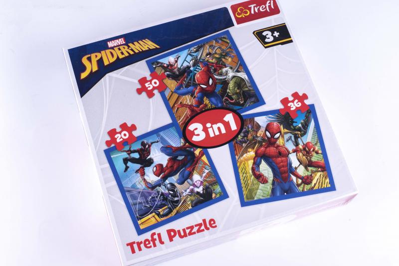 PUZZLE 3W1 TREFL PAJĘCZA SIŁA SPIDERMAN