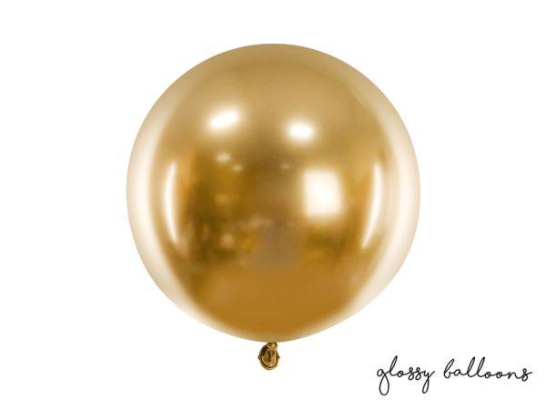 BALON OKRĄGŁY GLOSSY ZŁOTY 60CM