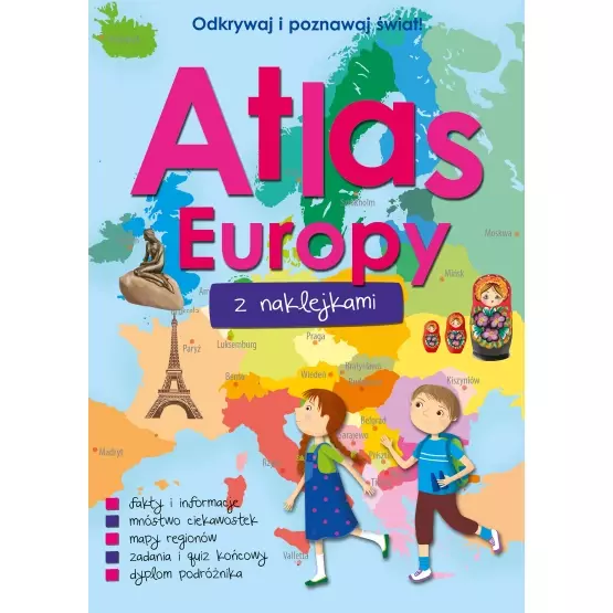 ATLAS EUROPY Z NAKLEJKAMI I PLAKATEM