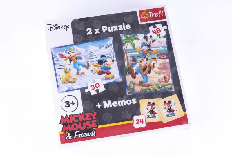 PUZZLE 2W1+MEMOS FRAJDA Z PRZYJACIÓŁMI MICKEY