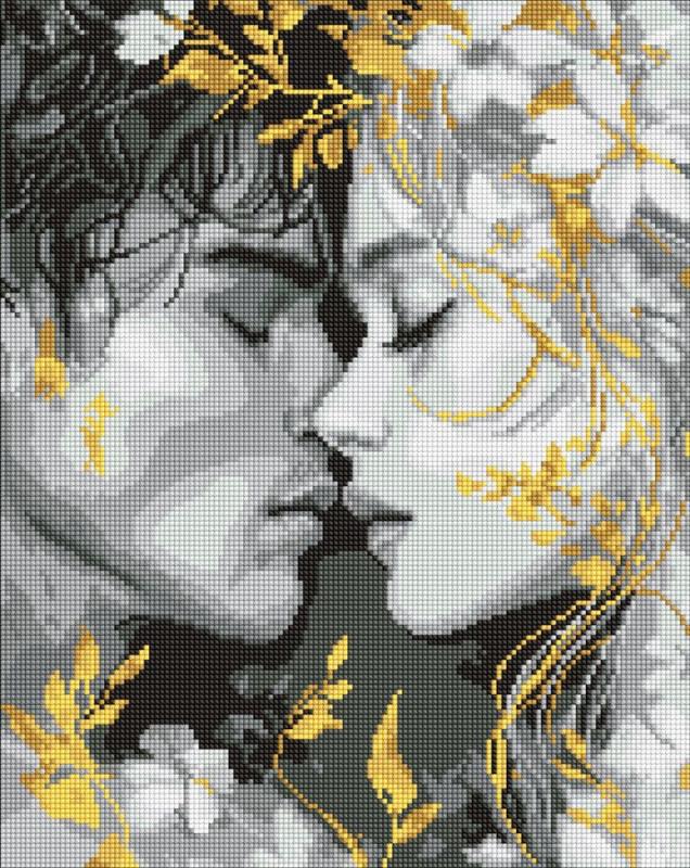 ZESTAW DO MOZAIKI DIAMENTOWEJ SPOJRZENIE USTAMI 40X50CM
