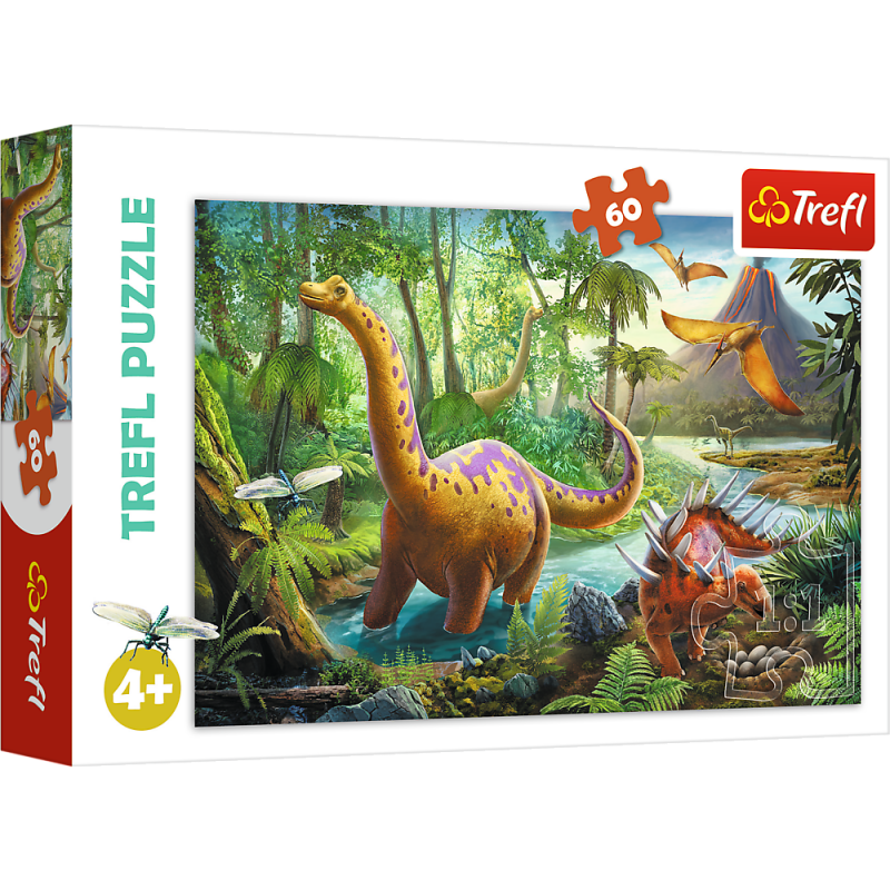 PUZZLE 60 TREFL WEDROWKA DINOZAUROW