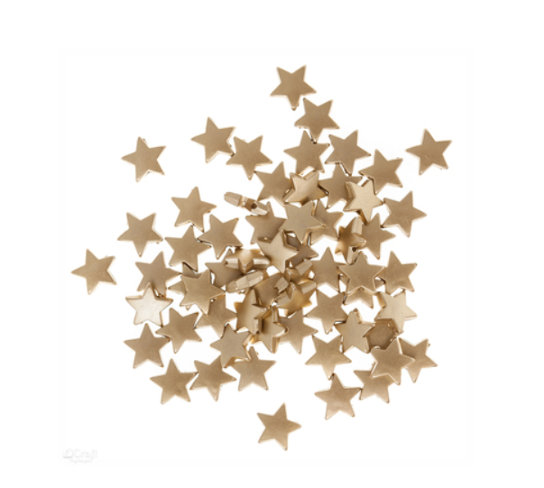 KORALIKI GWIAZDKI 1,5CM 60SZT ZŁOTE