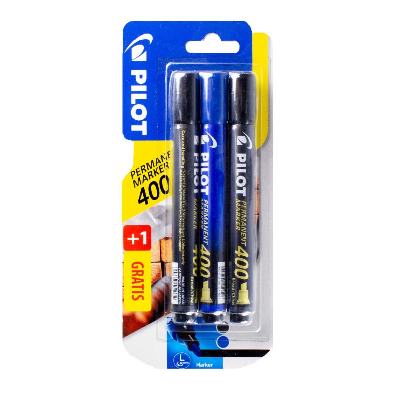 MARKER PERMANENTNY SCA 400 CZARNY X2+NIEBIESKI X1