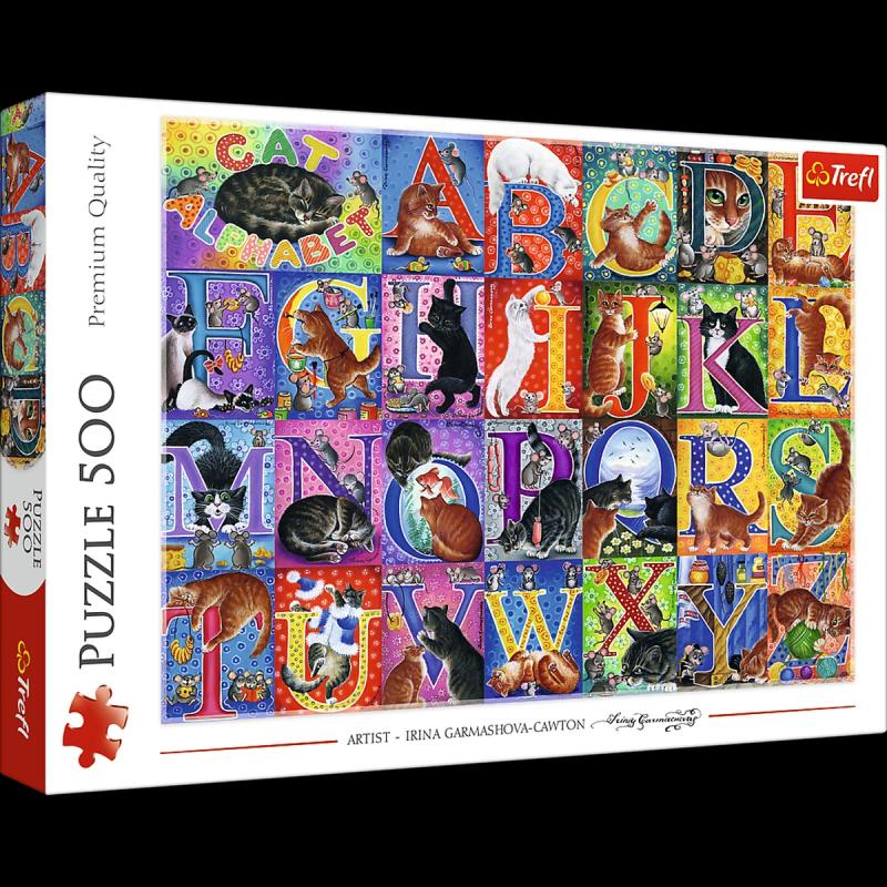 PUZZLE 500 TREFL KOCI ALFABET