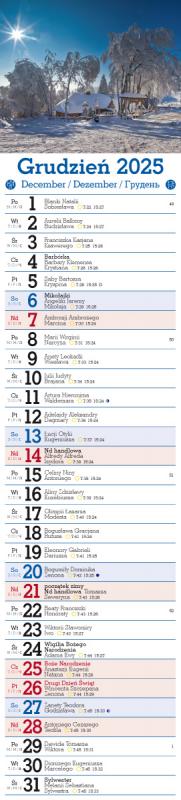 KALENDARZ PASKOWY WĄSKI V.3 POLSKIE KRAJOBRAZY