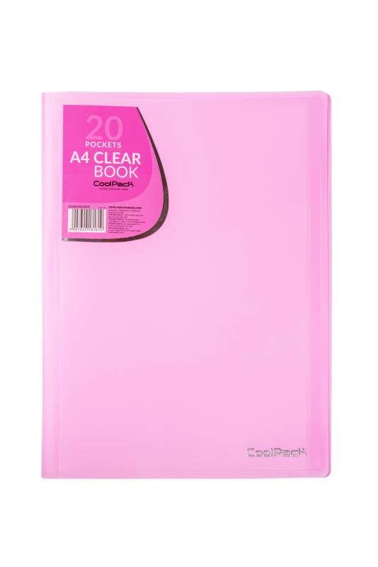 TECZKA CLEAR BOOK 20 KOSZULEK CP - PASTEL / POWDER PINK