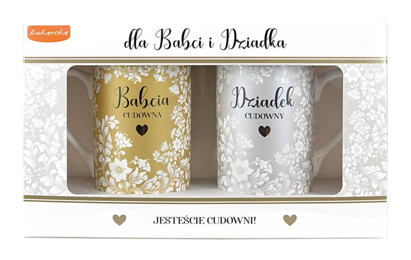 KUBKI KOMPLET 2SZT DZIEŃ BABCI I DZIADKA DiB KUKARTKA