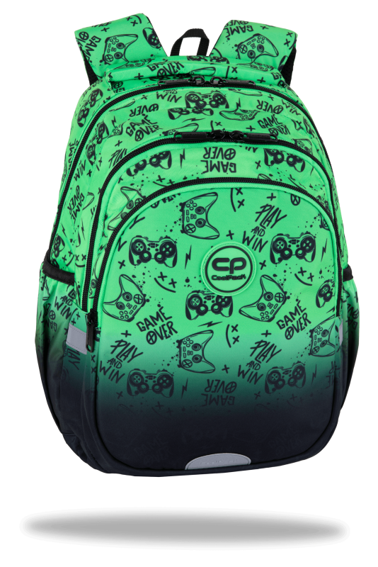 PLECAK SZKOLNY CP JERRY - GAME OVER GRADIENT GREEN