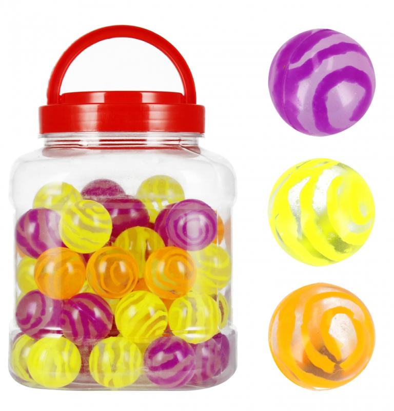 PIŁKA KAUCZUKOWA 3CM SPIRALA NEON SŁOIK A60