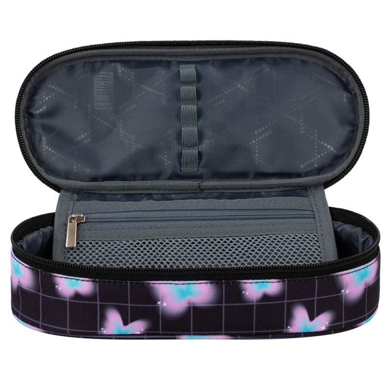 PIÓRNIK SASZETKA USZTYWNIONA Z WEWNĘTRZNA KLAPKĄ STRIGHT PC-01 PASTEL BUTTERFLY mkmr
