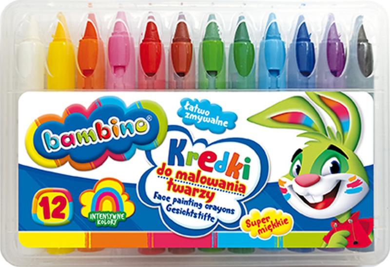 KREDKI DO MALOWANIA TWARZY BAMBINO STANDARD 12 KOLORÓW