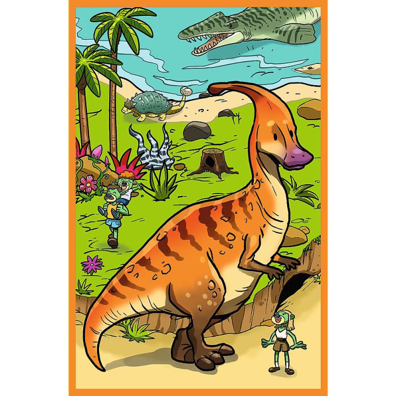 PUZZLE 3X80 TREFL TREFLIKI W ŚWIECIE DINOZAURÓW