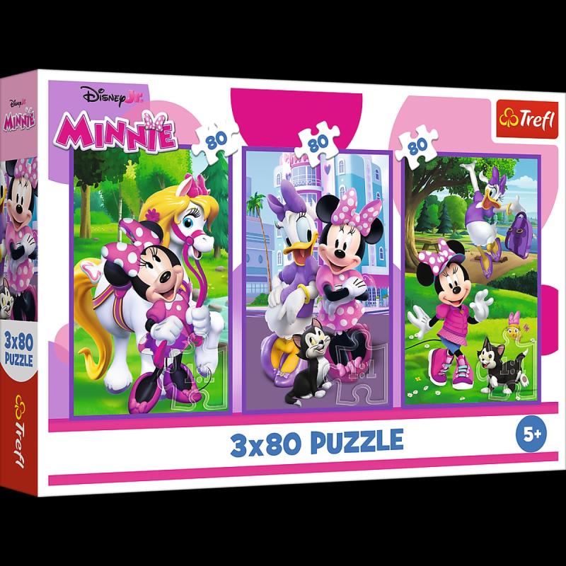 PUZZLE 3X80 TREFL MINNIE I PRZYJACIELE