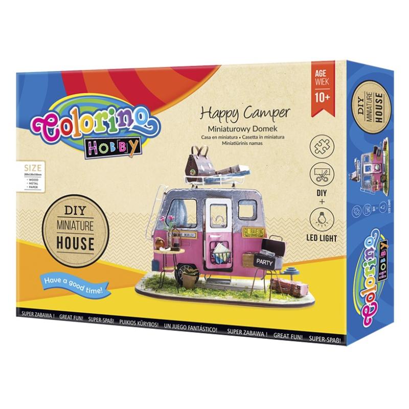 ZESTAW MODELARSKI KIDS CREATIVE MINIATUROWY DOMEK HAPPY CAMPER