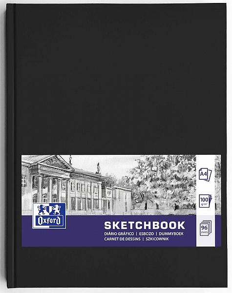 SZKICOWNIK A4/96 OXFORD ART SZYTY CZARNY 100G