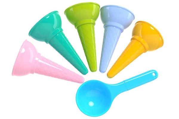 ZESTAW KOLOROWYCH FOREMEK ROŻKI LODY PIASEK 6221
