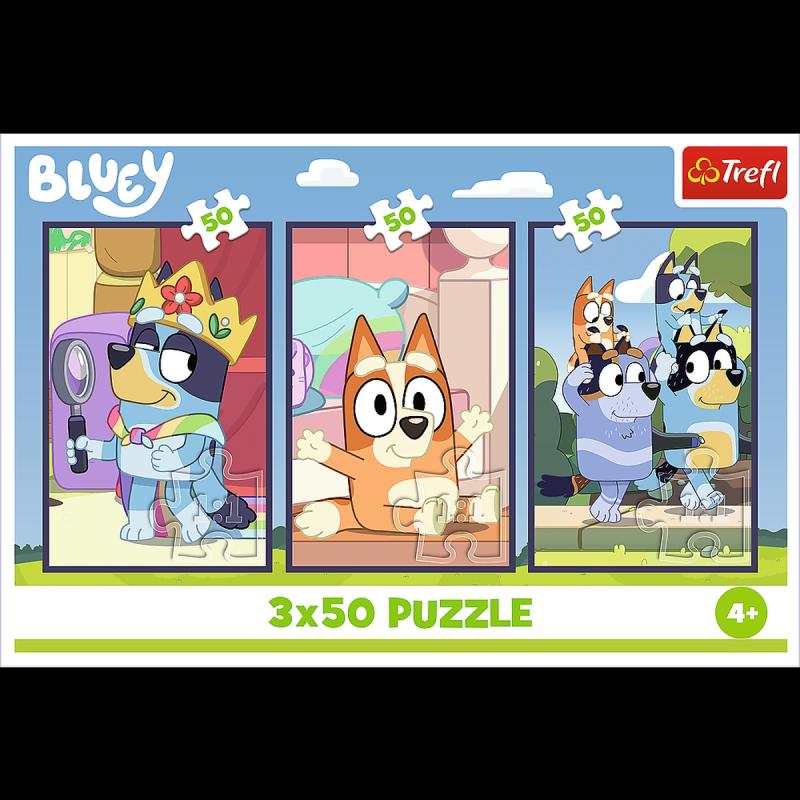 PUZZLE 3X50 TREFL RODZINA BLUEY