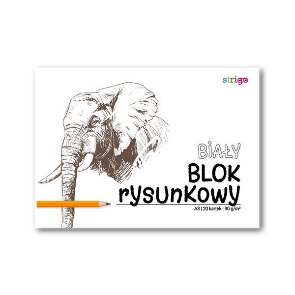 BLOK RYSUNKOWY A3 20K 90G BIAŁY