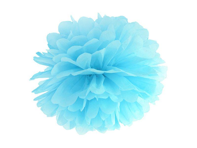 POMPON BIBUŁOWY BŁĘKIT 25CM