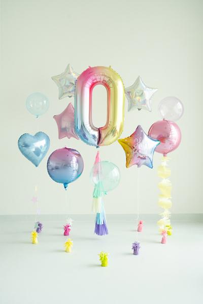 BALON FOLIOWY 0 86CM PASTELOWY TĘCZOWY