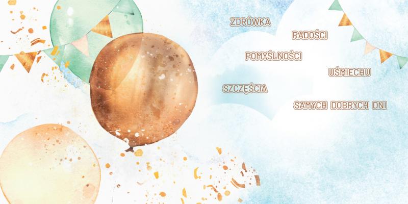 KARNET KWADRAT KOSZ Z BALONAMI