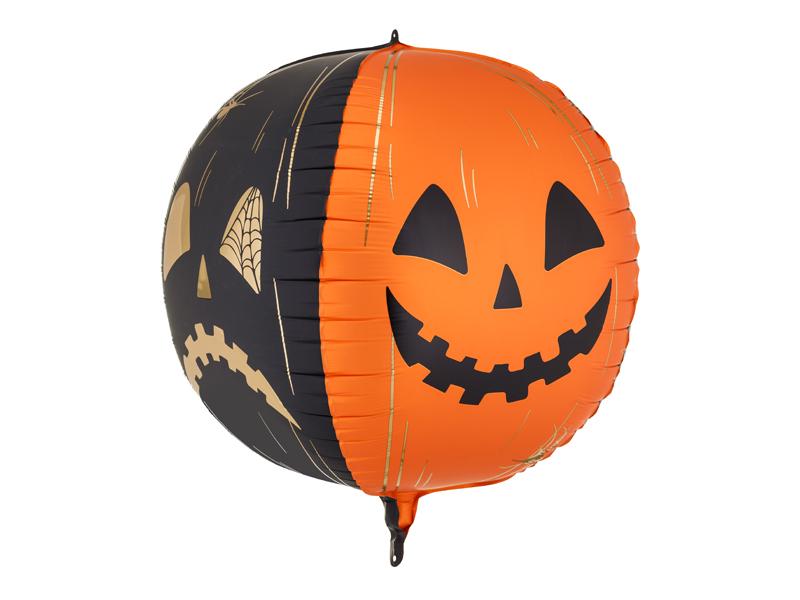 BALON FOLIOWY STRASZNE DYNIE 50CM POMARAŃCZOWO-CZARNE