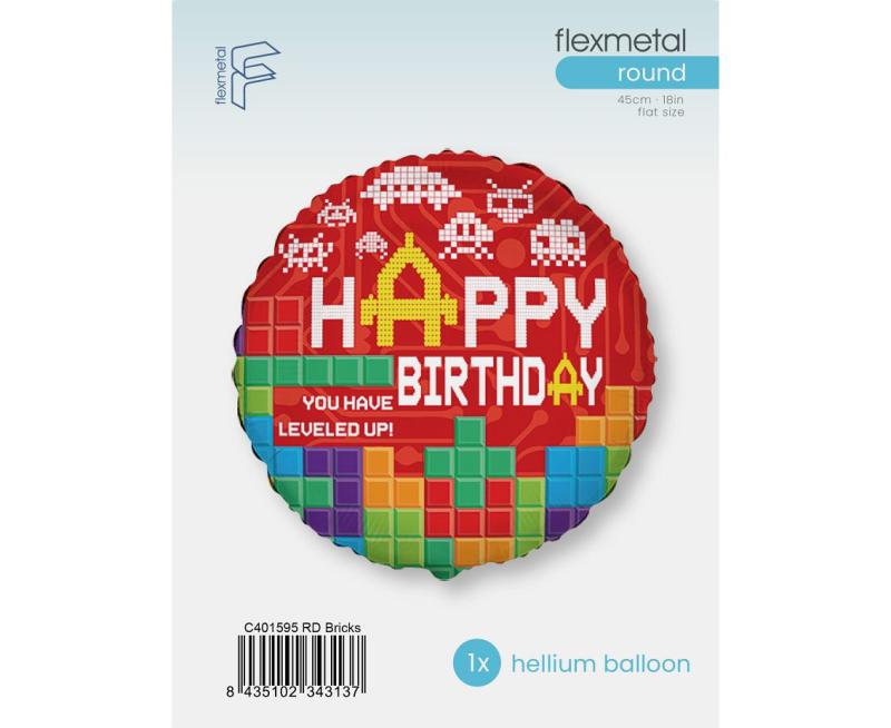 BALON FOLIOWY 18 FX HAPPY BIRTHDAY BRICKS